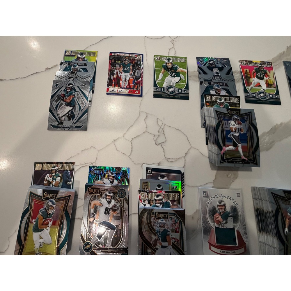 Philadelphia Eagles Football Card Lot (230+) Panini Select Prizm Jalen Hurts - Picture 2 of 8